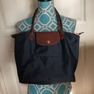 Longchamp Small Pilage Nylon Gun Metal